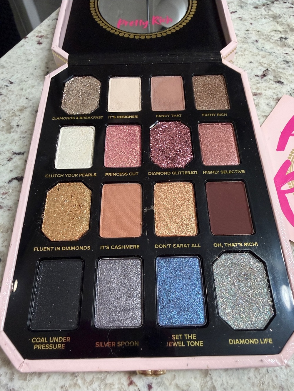 Too Faced Pretty Rich Eyeshadow Palette - Pink & Gold Accents - Picture 3 of 4